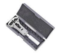 GKYQVE Kit profesional de reparación de abridor de caja de reloj de tres mandíbulas para quitar la cubierta trasera y varias marcas de compatibilidad, gris