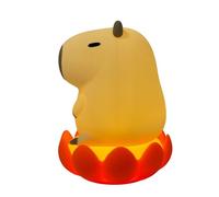GKYQVE Luz nocturna decorativa con base de flores iluminadoras, lámpara de figura de animal para dormitorio y sala de estar, lámpara de mesa decorativa