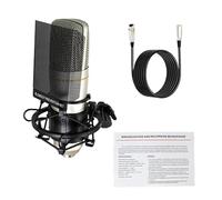 GKYQVE Micrófono cardioide de diafragma grande con tarjeta de sonido para captura de sonido claro, estudio de podcasting e instrumento de radiodifusión, micrófono vocal