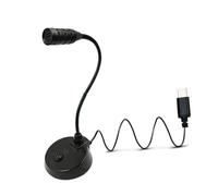 GKYQVE Micrófono de conferencia, interfaz USB/3,5 mm/tipo C, función de silencio instantáneo, tecnología avanzada de cancelación de ruido, micrófono de conferencia de escritorio