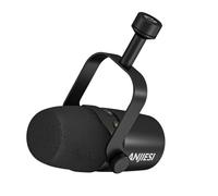 GKYQVE Micrófono USB de diseño ergonómico de 3 pines dinámico para transmisión de video en vivo con botón de control de sonido fácil micrófono de control de sonido