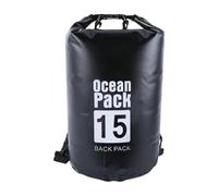 GKYQVE Mochila de hombro impermeable para exteriores, resistente al desgarro, malla de PVC, bolsa seca con correa ajustable para equipos deportivos, práctica bolsa seca con tela de malla de PVC, Black