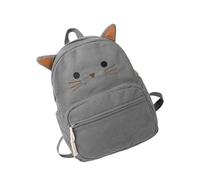 GKYQVE Mochila de moda práctica de pana resistente al desgaste, diseño práctico de compartimentos, adecuada para mujeres, mochila de estilo coreano, Gray, Mass Beauty
