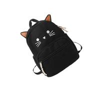 GKYQVE Mochila de moda práctica de pana resistente al desgaste, diseño práctico de compartimentos, adecuada para mujeres, mochila de estilo coreano, Black, Mass Beauty