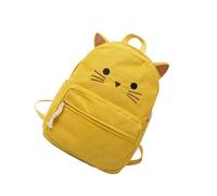 GKYQVE Mochila de moda práctica de pana resistente al desgaste, diseño práctico de compartimentos, adecuada para mujeres, mochila de estilo coreano, Amarillo, Mass Beauty