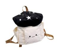 GKYQVE Mochilas de hongos para mujer, con cordón, mochila casual, mochila de viaje, mochila de pana, mochila escolar, bolsa para libros escolares, Black, Estrella, Mass Beauty