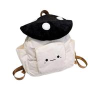 GKYQVE Mochilas de hongos para mujer, con cordón, mochila casual, mochila de viaje, mochila de pana, mochila escolar, bolsa para libros escolares, Black, spots, Mass Beauty
