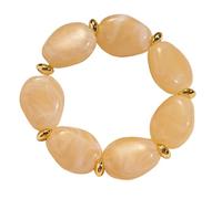 GKYQVE Moda irregular ovalada acrílico elástico de moda joyería de muñeca versátil uso diario elástico, talla única, como se describe
