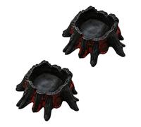GKYQVE Paquete de 2 accesorios multiusos para cuevas de reptiles, estructura de volcanes, que ofrece zonas de protección solar y para beber y proteger el sol, decoración segura para mascotas