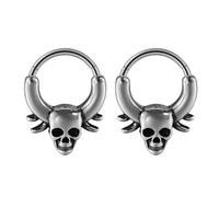 GKYQVE Paquete de 2 piercings de acero inoxidable con bisagras, piercing de nariz y tragus, joyería para trajes de moda, joyería corporal de moda, One Size, como se describe, como se describe