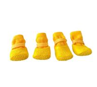 GKYQVE Paquete de 4 cómodos zapatos antideslizantes para perros con doble agarre lateral para lluvia, nieve, pavimento caliente, protección antideslizante para perros