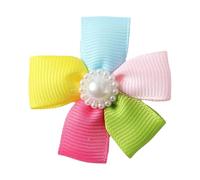 GKYQVE Pinza de pelo de mascota de moda para Yorkshire Terriers, fácil de llevar, clip de pico de pato para decoración de animales pequeños, accesorios para mascotas arcoíris