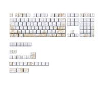GKYQVE Platinums - Teclas bordadas 146/136 teclas con impresión lateral, retroiluminadas, sublimación térmica, ampliamente para interruptores, teclas de impresión lateral