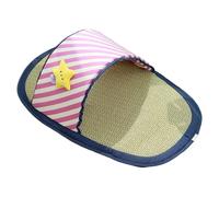 GKYQVE SlipperShape - Cama refrescante para mascotas con ratán transpirable, base antideslizante, alfombrilla reductora de calor para perros, gatos, interiores y exteriores