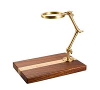 GKYQVE Soporte para máquina de café prensado a mano, accesorio manual para máquina de café espresso, marco para cafetera con base de madera, soporte portátil