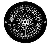 GKYQVE Tablero de adivinación redondo para radiestesia, tablero de mensajes metafísicos, para brujería, fortunas, altares, tapete metafísico