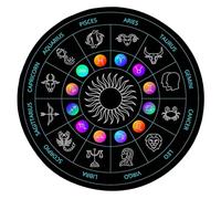 GKYQVE Tablero de adivinación redondo para radiestesia, tablero de mensajes metafísicos, para brujería, fortunas, altares, tapete metafísico