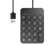 GKYQVE Teclado numérico mecánico de 19 cables, teclado numérico USB, adecuado para finanzas, negocios, laptop, laptop, teclado numérico, teclado con cable, letras grandes, calculadora de escritorio