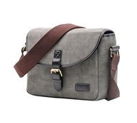 GKYQVE Versátil bolsa de cámara para fotografía al aire libre, resistente al agua, funda de lona para lentes y baterías, bolsa universitaria, Gris peltre