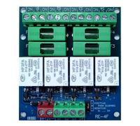 GL-Seguridad RE-4F Modulo 4 relés con fusible. Alimentación a 12v