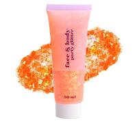 GL-Turelife rostro cuerpo Glitter Gel, sirena rostro brillante maquillaje, uñas y pelo Glitter, cantante conciertos Festival Rave Accesorios (#11 Coral, 50ml)
