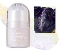 GL-Turelifes Body Glitter Gel Roll-on para maquillaje de sirena Festival Rave Accesorios, gel holográfico para el cabello, brillo corporal para Halloween y fiesta rave (#03 blanco dorado)