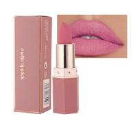 GL-Turelifes Lápiz labial mate Lápices labiales rojos aterciopelados Impermeable Suavizado de larga duración Taza antiadherente Lápices labiales de colores atractivos (# 02 Barbie Pink)