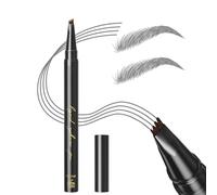 GL-Turelifes Lápiz microblading Pen, Liquid Eyebrow Pen Micro 4 Tip Eyebrow Pencil Brow Pen Long Lasting Waterproof & Smudge-proof Natural Eyebrow Makeup (#03 gris claro)