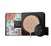 GL-Turelifes Mushroom Head Air Cushion Foundation CC Cream Sensación de agua Crema BB impecable Control de aceite hidratante, corrector ligero y alisador (Color natural)