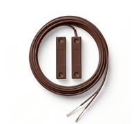 Glac Store® Contacto magnético blanco o marrón retráctil universal 53 mm para cualquier tipo de central alarma antirrobo con cable para marcos de 85 cm de largo (marrón)