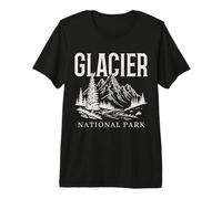 Glaciar Parque Nacional Montana Vintage PNW Naturaleza Amante Camiseta Premium