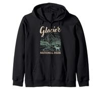 Glaciar Parque Nacional Montana Vintage PNW Naturaleza Amante Sudadera con Capucha