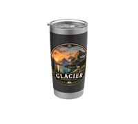 Glaciar Parque Nacional Paisaje Naturaleza Montañas Diseño Vaso térmico de acero inoxidable de doble pared