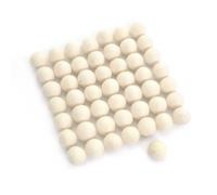 Glaciart One Bolas de Fieltro de Lana (60 Piezas) 2,5 centmetros - Fieltro Hecho a Mano de 1 Pulgada Color Blanco Puro - Puff pequeo a Granel p