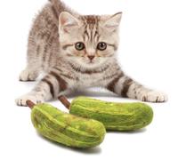 Glaciart One Cat Toy Pickle - 2 PCS | Enriquecimiento difuso suave 100% de lana natural - juego de juguetes para gatos de juegos de hierba de gatilla