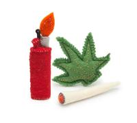 Glaciart One Juego de juguetes para gatos con junta de hierba gatera, hojas y encendedor | Grieta para gatos divertidos, juguetes estimulantes para el aburrimiento, ejercicio y juego | Relleno con