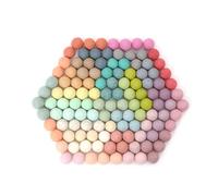 Glaciart One Pompones de Fieltro, Bolas de Lana de Fieltro (120 Piezas) 1.5 cm - 0.6 Pulgadas, Hechas a Mano en 30 Colores Pasteles (Verde, Rosa, Amarillo y Más) Lote Pequeño para Fieltro y Guirnaldas