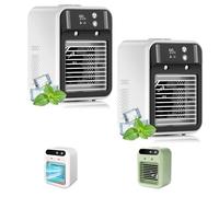 Glacier Breeze AC, 2025 New Glacier Breeze Portable Ac Unit, 30 Seconds Enjoy Rapid Cooling, Cooling Comfort, 500ml Water Tank, Lightweight for Office and Camping (2Pcs*Upgrade - White)