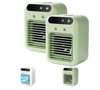 Glacier Breeze AC, 2025 New Glacier Breeze Portable Ac Unit, 30 Seconds Enjoy Rapid Cooling, Cooling Comfort, 500ml Water Tank, Lightweight for Office and Camping (2Pcs*Green)
