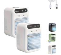 Glacier Breeze Ac, 2025 New Glacier Breeze Portable Air Conditioner Fan Instant Cooling, Ultra-Quiet, Evaporative Cooler Portable Ac, Stay Chilling Cool This Summer (2mix4)