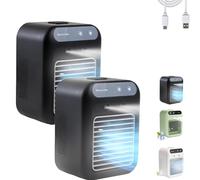 Glacier Breeze Ac, 2025 New Glacier Breeze Portable Air Conditioner Fan Instant Cooling, Ultra-Quiet, Evaporative Cooler Portable Ac, Stay Chilling Cool This Summer (2mix2)