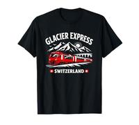Glacier Express Suiza Scenic Train Alpes Gráfico Camiseta