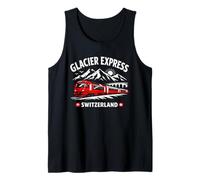 Glacier Express Suiza Scenic Train Alpes Gráfico Camiseta sin Mangas