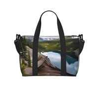 Glacier National Park - Bolsas de viaje para mujer, bolsa de gimnasio deportiva, bolsa de lona para entrenamiento, durante la noche, Black, Talla única