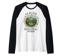 Glacier National Park EST. 1910 Camiseta Manga Raglan