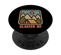 Glacier National Park in Canada Nature Tent Camping Vacation PopSockets PopGrip Adhesivo