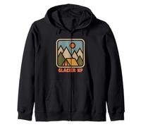 Glacier National Park in Canada Nature Tent Camping Vacation Sudadera con Capucha