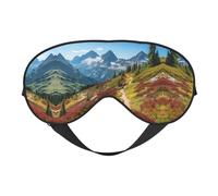 Glacier National Park - Máscara de ojos opaca suave de doble cara para relajación, presión cero