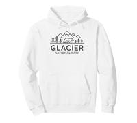 Glacier National Park US Bear Vintage Senderismo Camping Sudadera con Capucha