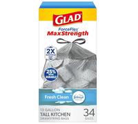 Glad Bolsas de basura altas de cocina, 13 galones, 34 unidades